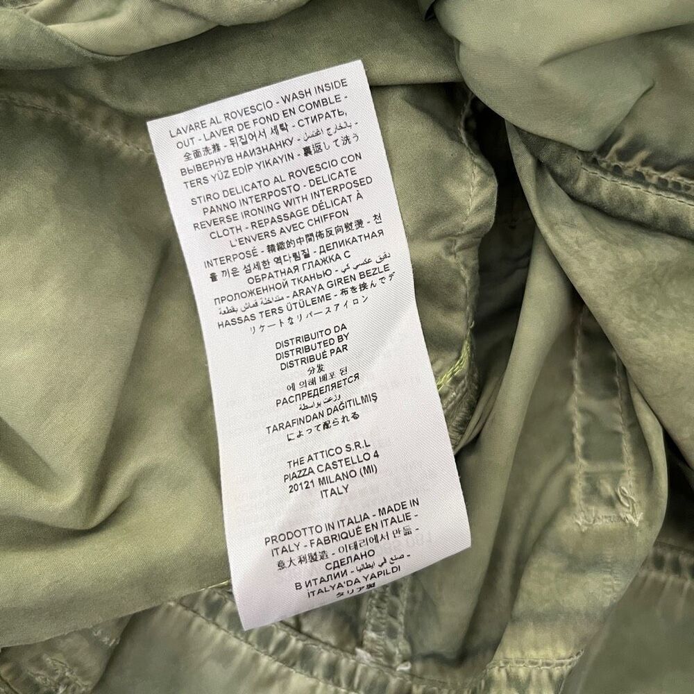 THE ATTICO‎ Fern Long Pant in Military Green - Picture 12 of 12